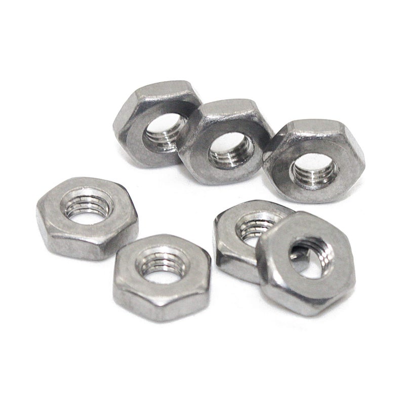 Fullerkreg 10-32 Stainless Hex Nut, 304 Stainless Steel, Bright Finish (100 pcs) - Image 1